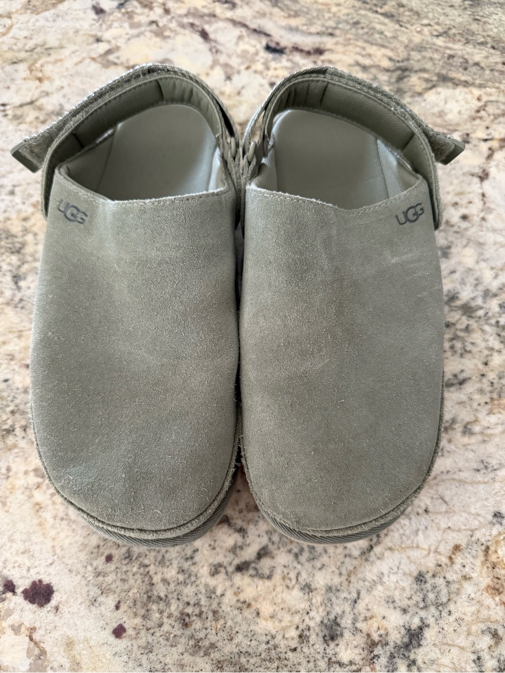 UGG Women’s size 8 Olive Suede Slip-On Mule Shoes